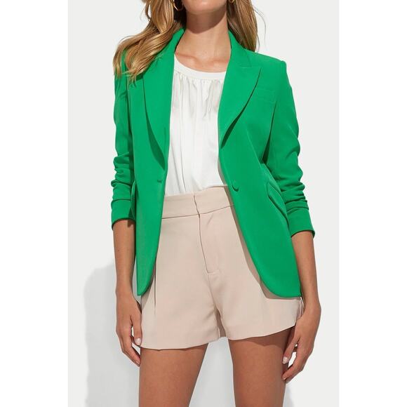 Generation Love Hudson Blazer Jacket Peak Lapel 3/4 Sleeve Pockets Green XXL NEW - Picture 1 of 11